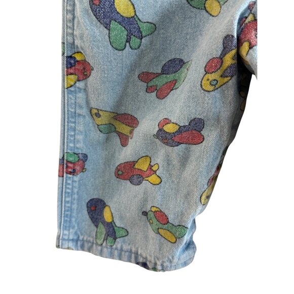 Vintage OshKosh BGosh Toddler Overalls 12M Multicolor Fish Print Adjustable Stra - Picture 7 of 9